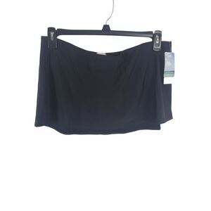 Island Waves Swim Skirt 14 Womens Plus Black Swimm Bottoms Mini Summer NWT